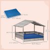 Wicker Pet House Dog Bed for Indoor/Outdoor Rattan Furniture with Cushion