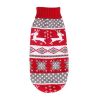 Christmas reindeer maple leaf snowflake festival pet clothes high neck knitting sweater dog clothing winter coat