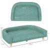 Dog Sofa Couch Bed with Washable Cushion for Large Dogs, Cats, Green