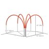 Dog Agility Kit Pet Obstacle Course Training Equipment Outdoor with Weave Poles, Carry Bag, Orange