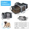 Expandable Pet Carrier Airline Approved Dog Carrier Collapsible Soft Carrier Bag with Removable Fleece Pad Pockets Breathable Mesh Adjustable