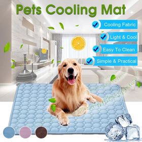 Dog Mat Cooling Summer Pad Mat For Dogs Blanket Sofa Breathable Pet Dog Bed Summer Washable For Small Medium Large Dogs Car (Color: mesh cloth blue, size: XS 40x30 cm)