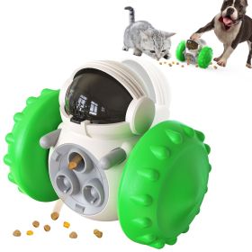 Dog Tumbler Interactive Toys Increases Pet IQ Slow Feeder Labrador French Bulldog Swing Training Food Dispenser (Color: Green, Ships From: China)